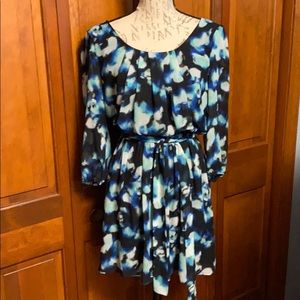 Black and blues printed dress